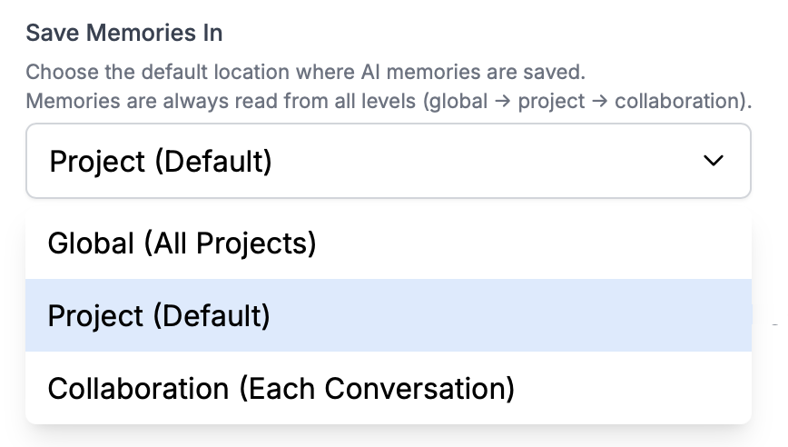 Memory Levels Overview